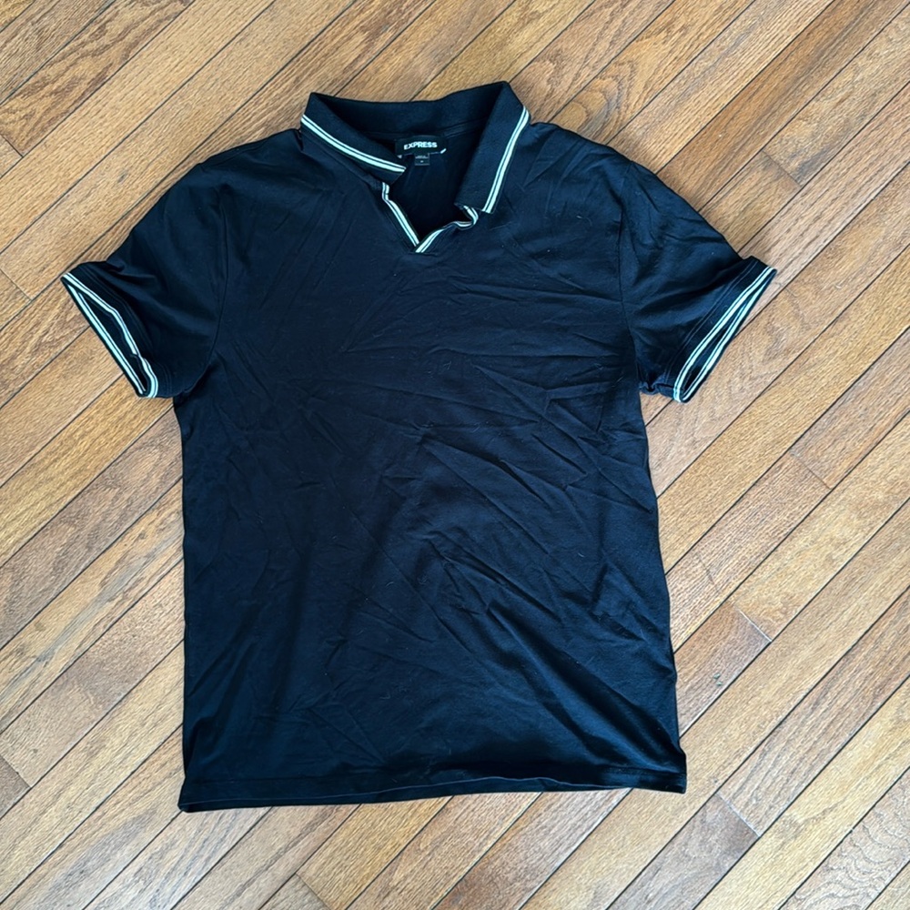 Express men’s medium black polo. Worn once.